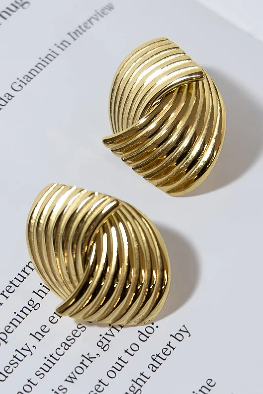 Fashionable and versatile GOLD PLATED HYPERBOLIC EARRINGS
