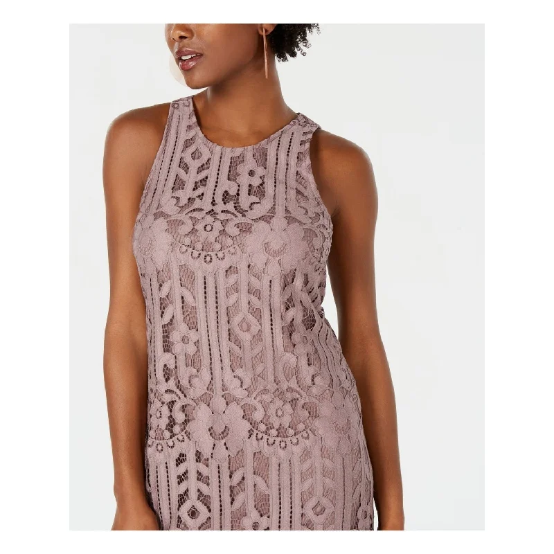 Casual Chic Wear Speechless Women's Lace Sleeveless Cocktail Dress Purple Size Small
