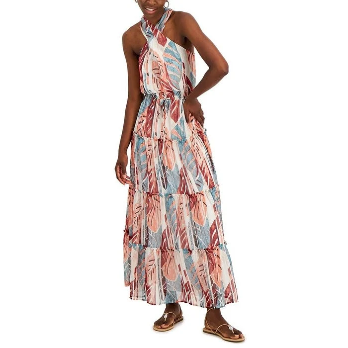Street Style Suit INC International Concepts Women's Printed Halter Dress Blue Size X-Large Street Style Suit INC International Concepts Women's Printed Halter Dress Blue Size X-Large
