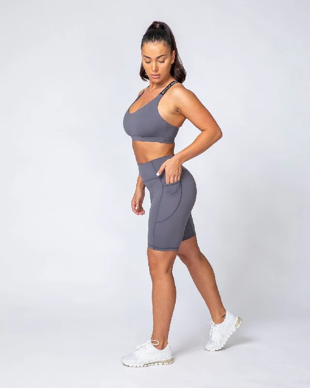 Exquisite Fabrics Motion Pocket Referee Shorts - Sleet Grey