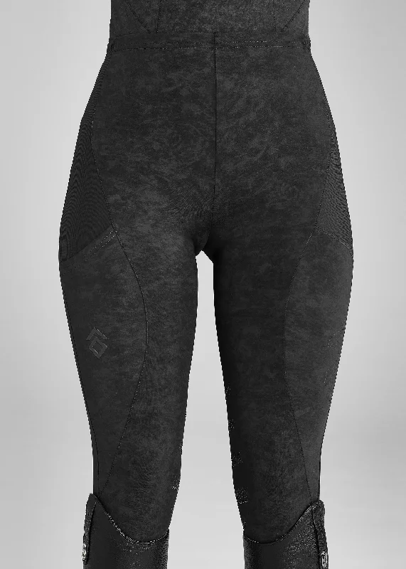 Sweet breath Black Distressed Core Leggings Knee Grip