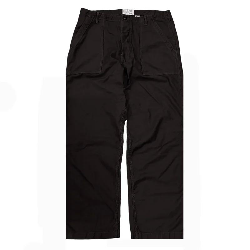 Sports Series 107 60's era GI chinos in 12 oz West Point Black Baker Back Cotton Satin
