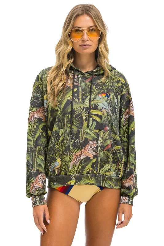 Knowledge And Elegance JUNGLE RELAXED PULLOVER HOODIE - VINTAGE CHARCOAL