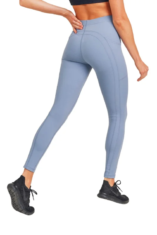 Urban Sense Mono B GREEN - No Front Seam Swoop Leggings APH8114