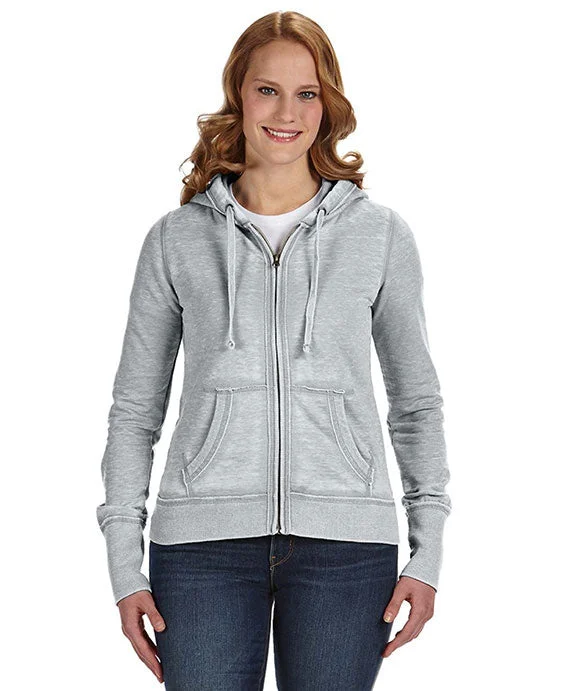 Design Must-have JA8913 - J America Ladies Zen Full-Zip Fleece Hooded Sweatshirt | Cement