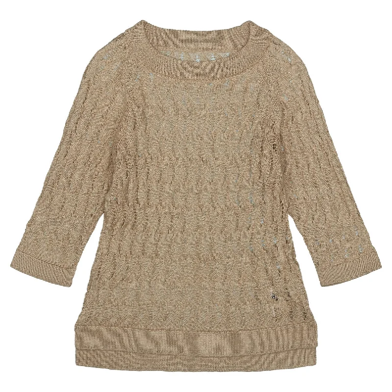 Trendy and versatile Amaris Knitted Sweater in Apricot by Bonét Et Bonét