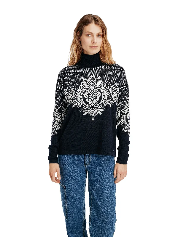 Versatile Itinerary Dale of Norway - Rosendal Women's Sweater - Navy