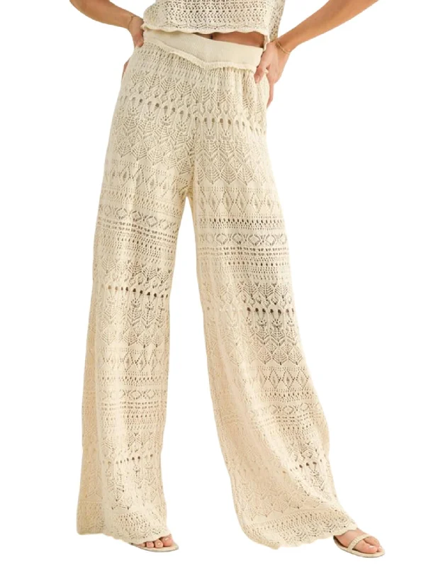 Versatile Comfort Crochet Pattern Pant In Beige