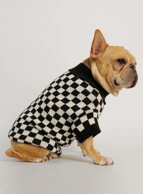 Fashion Must-have The Checkerboard Dog Sweater
