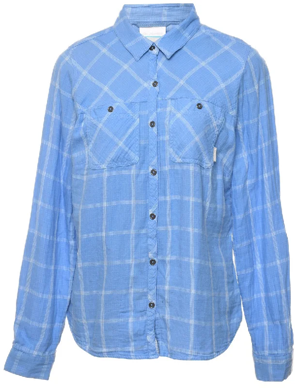 Fun and cute Columbia Blue Checked Shirt - M