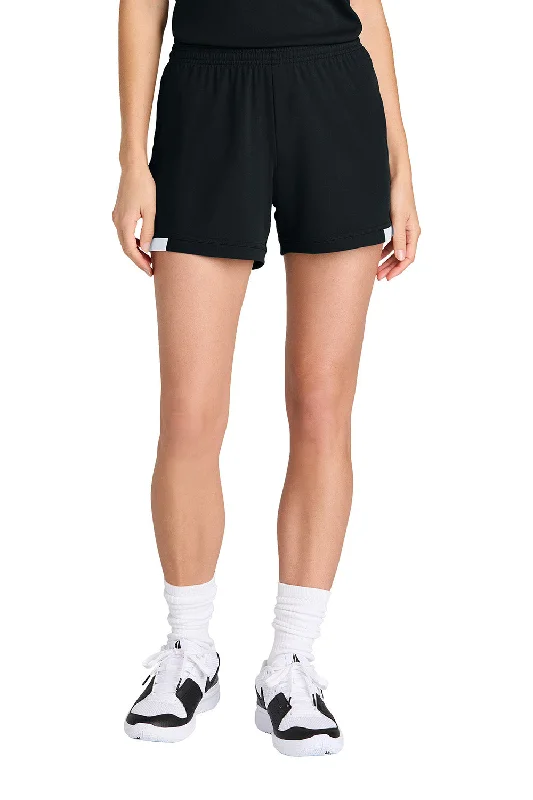 Elegant Classic Sport-Tek Womens Club Moisture Wicking Shorts - Black/White - NEW