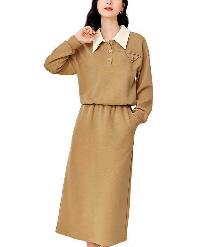 Fashion Must-have OUNIXUE 2pc Sweater & Skirt Set