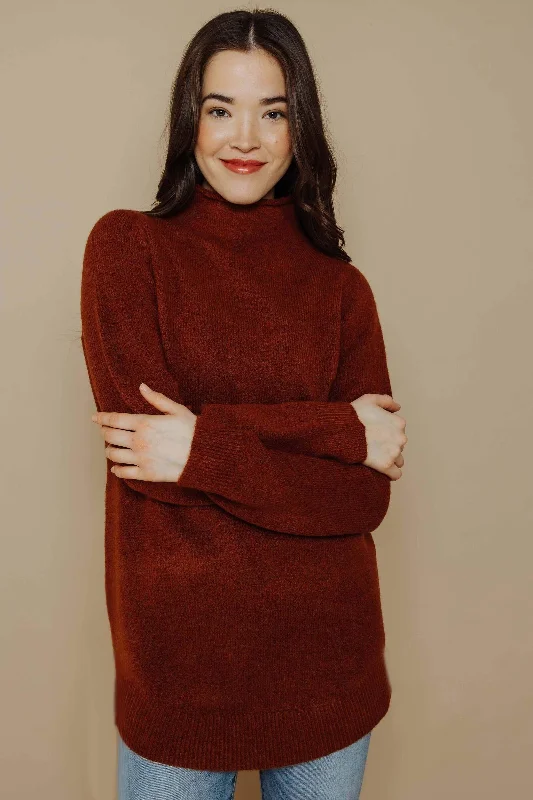 Slightly Flared Design Becca Curved Hem Tunic