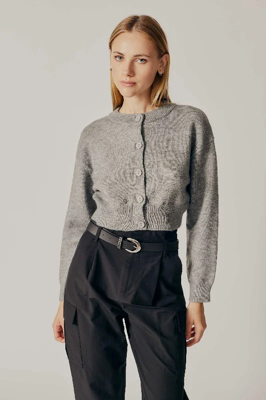 Personalized print Deluc Malus Cardigan Grey