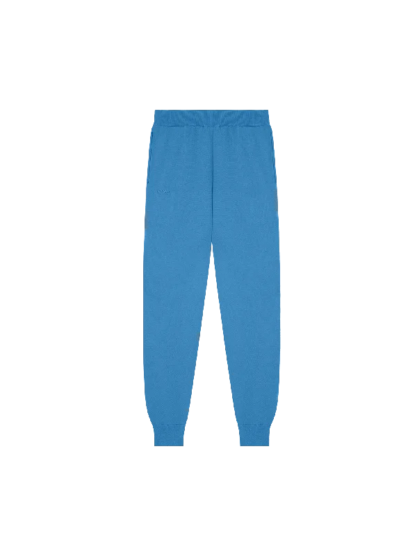 Casual And Comfortable Womens DNA Knitted Track Pants—geyser blue