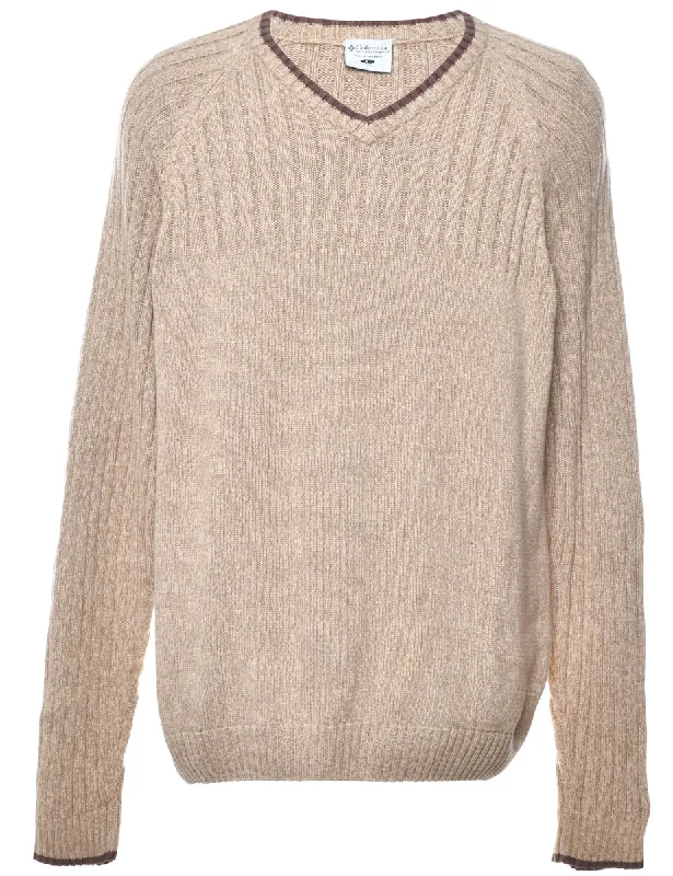 Unique prints Columbia Light Brown Jumper - L