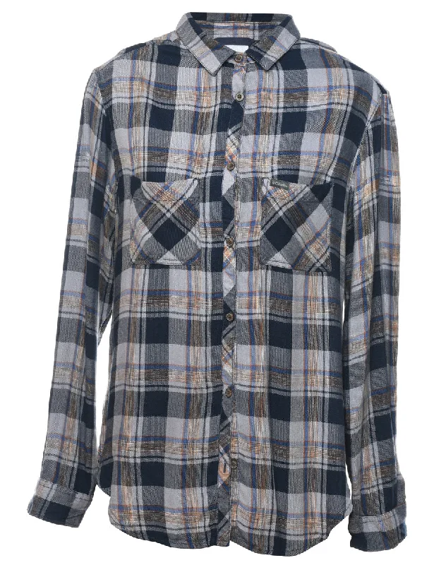 Round neck design Columbia Checked Shirt - M