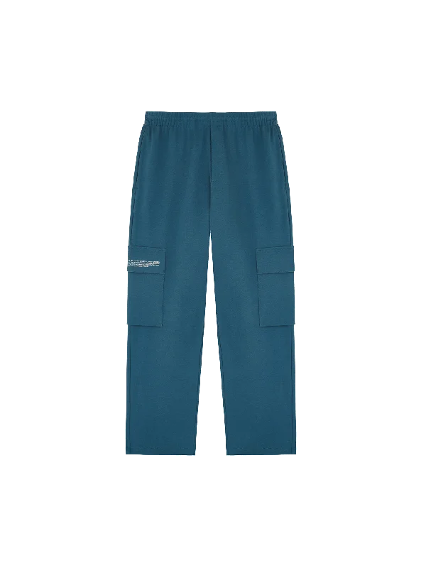 High-end Design Womens Double Jersey Cargo Track Pants—storm blue