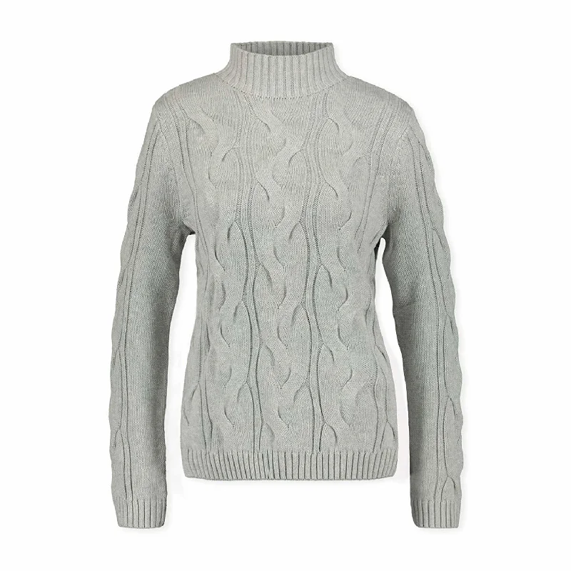 College Style Chunky Cable Knit Sweater