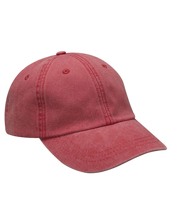 Free And Casual AD969 - Adams Optimum Pigment-Dyed Cap | Red