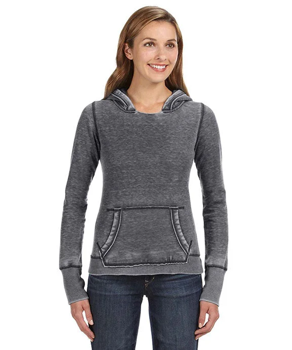 Simple Design JA8912 - J America Ladies Zen Pullover Fleece Hooded Sweatshirt | Dark Smoke