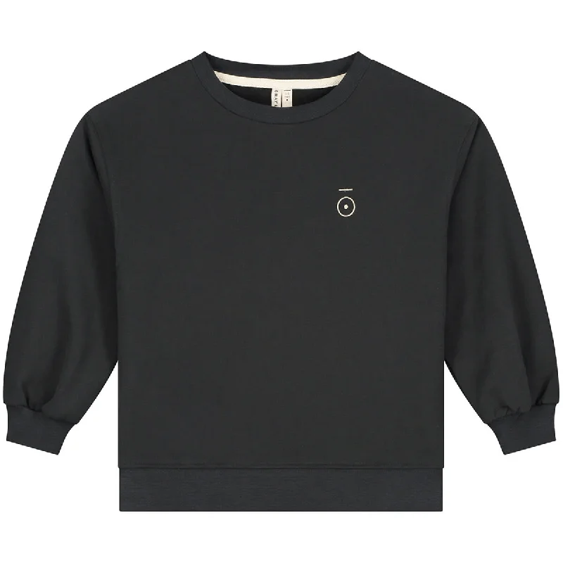 Fashionable and casual Dropped Shoulder Sweater in Nearly Black by Gray Label - Last One In Stock - 7-8 Years