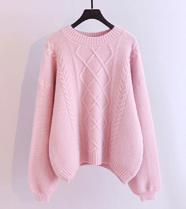 New Autumn And Winter Styles Simple round neck long sleeve sweater  061