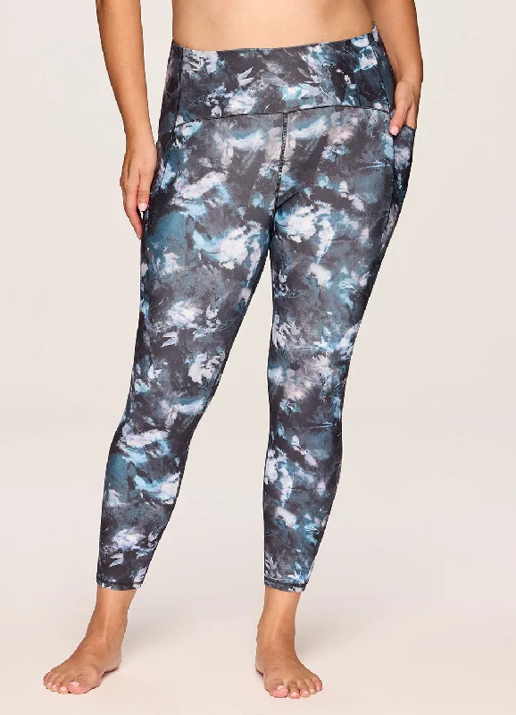 High-end Customization Plus Abstract Blooms Tech Flex Legging