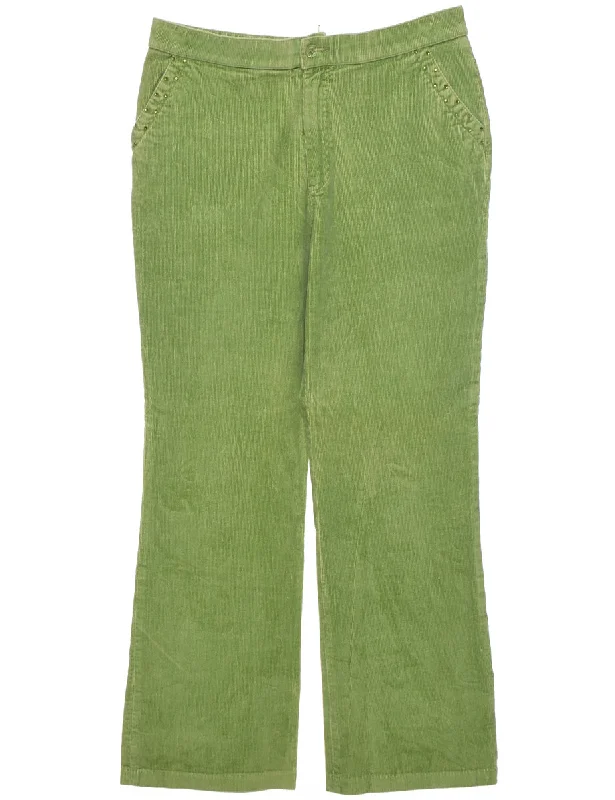 High Street Fashion Corduroy Tapered Trousers - W31 L27