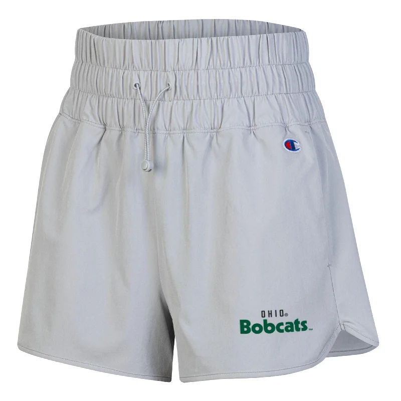 Classic Style Ohio Bobcats Champion Women's Grey Wide Waist Shorts