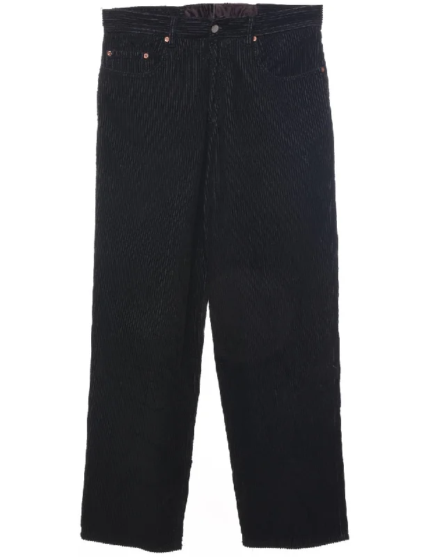 Classic Series Corduroy Black Trousers - W34 L31