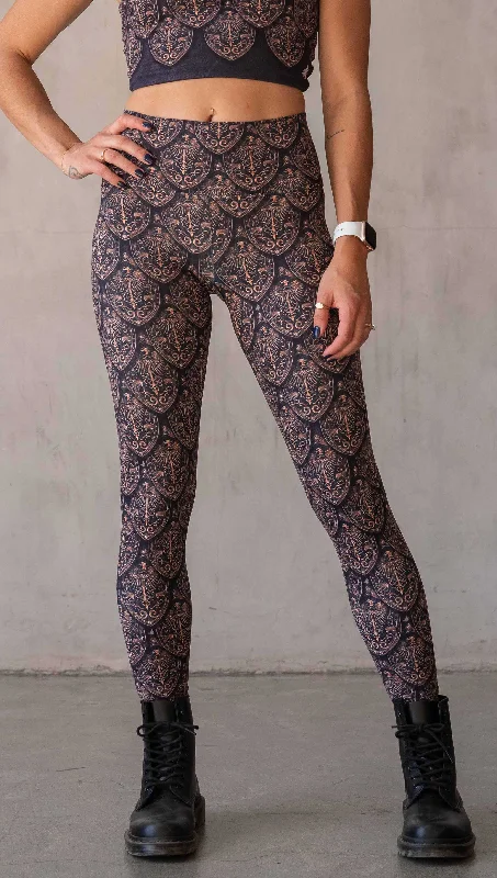 Luxury Classic Dragon Rider (Gold) - Athleisure Leggings