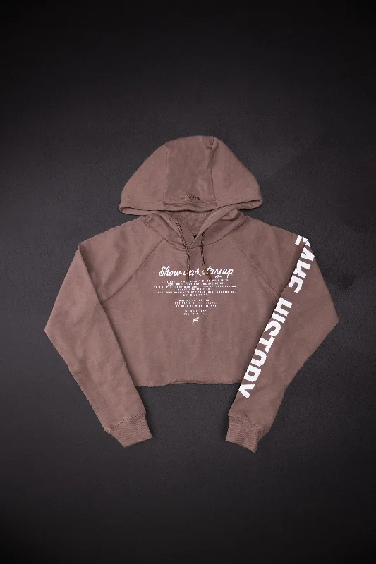 Casual And Comfortable MAKE HISTORY CROP HOODIE - EARTH