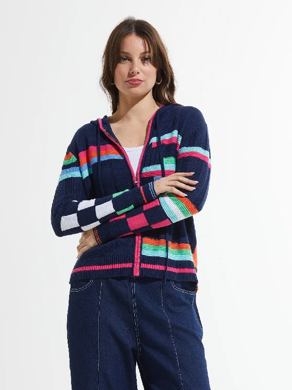 Daily Comfort Zaket & Plover Mixed Media Hoodie