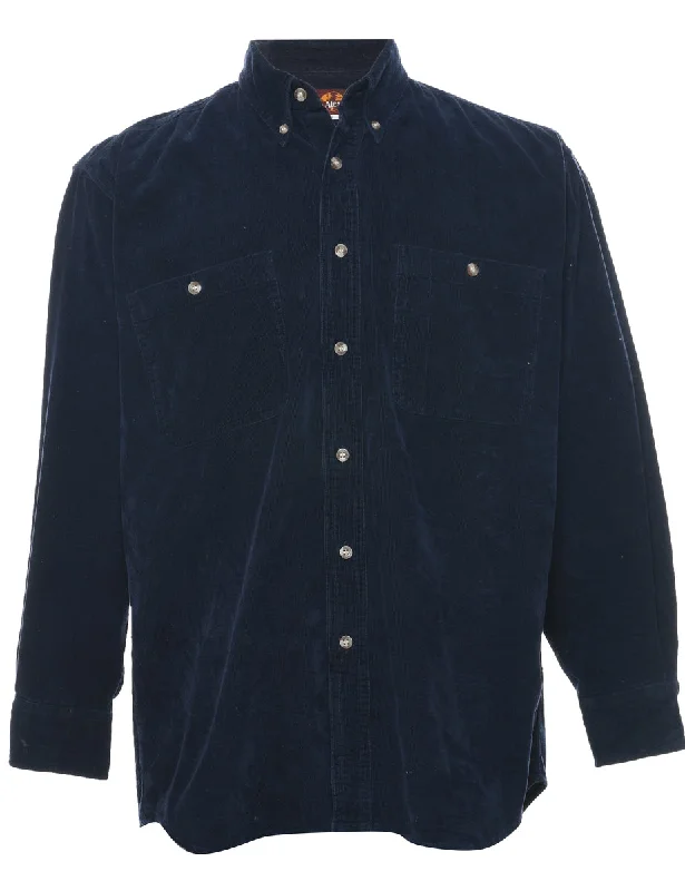 Must-have For Fashion Corduroy Navy Shirt - S