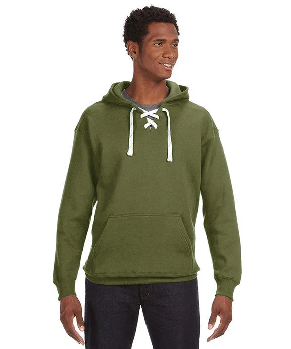 Simple Matching JA8830 - J America Adult Sport Lace Hooded Sweatshirt | Military Green Simple Matching JA8830 - J America Adult Sport Lace Hooded Sweatshirt | Military Green