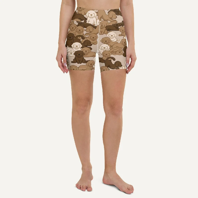 Casual And Casual Dogs Camouflage Desert High-Waisted Shorts