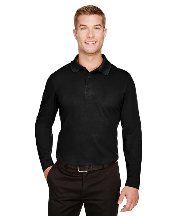 Must-have For Fashion DG20L - Devon & Jones CrownLux Performance® Mens Plaited Long Sleeve Polo Shirt Must-have For Fashion DG20L - Devon & Jones CrownLux Performance® Mens Plaited Long Sleeve Polo Shirt