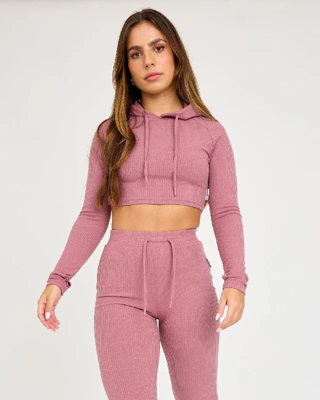 Elegant Style Lounge Cropped Hoodie