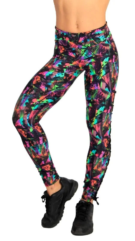 Youthful Vitality Equilibrium Activewear Printed Lace Up Legging L763 Santa Monica