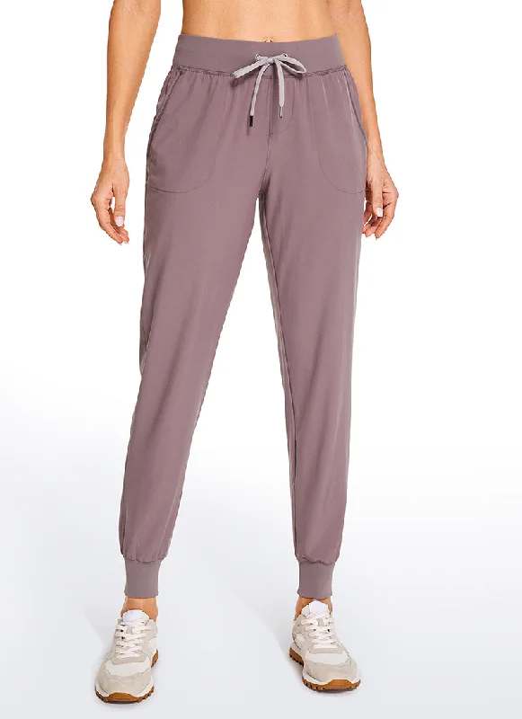 Versatile Style Feathery-Fit Drawstring Jogger with Pockets 28'' - Flat Waistband