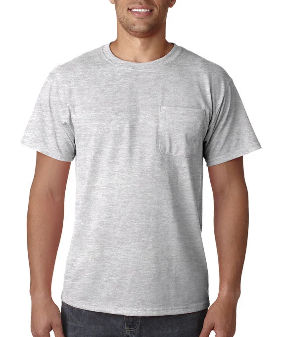 Low-key Luxury 29MP - Jerzees Adult 5.6 oz. DRI-POWER® ACTIVE Pocket T-Shirt | Ash