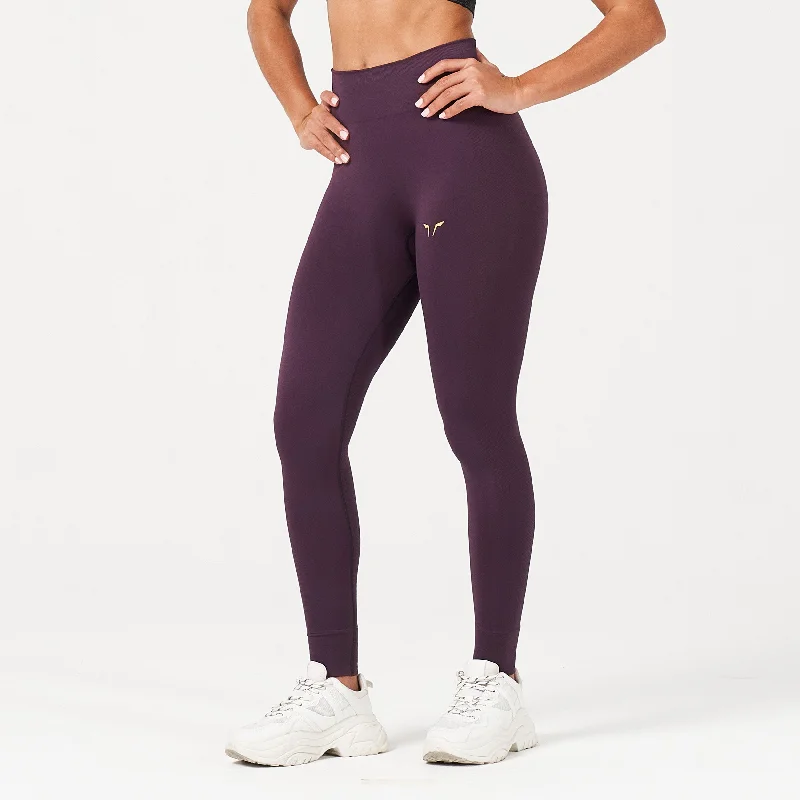 Fashion Must-have Lab360° Seamless Cuffed Leggings - Plum Perfect