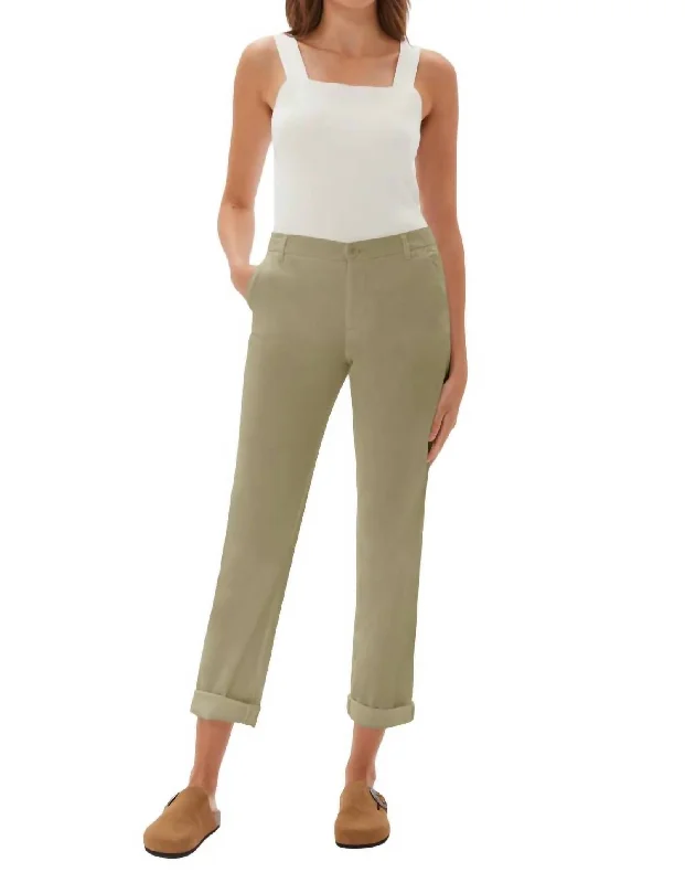 Breezy Style Mitchell Roll Cuff In Soft Olive