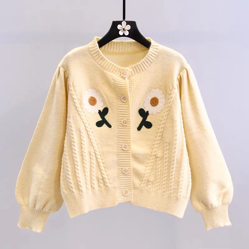 Printed Patterns Cute cardigan long sleeve sweater  017