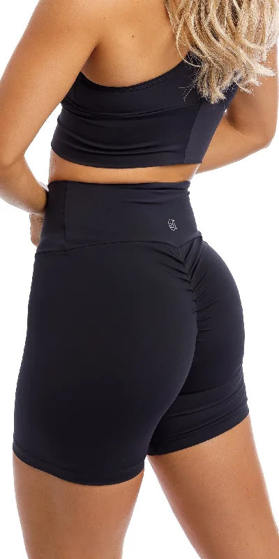 Fashion Wear Midnight Body Luxe Scrunch Bum Midi Shorts