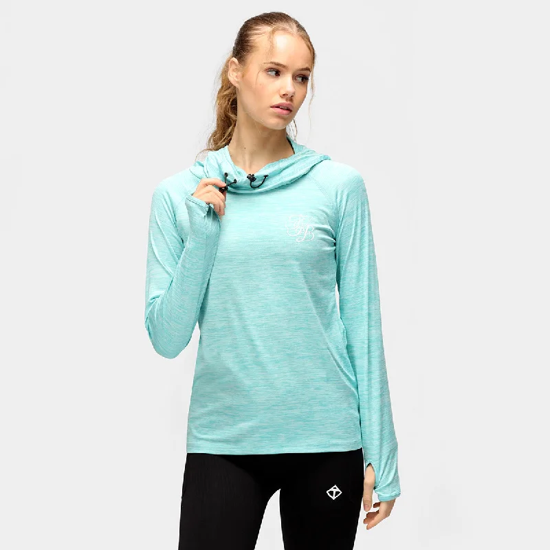 Free and comfortable TKB Ocean Blue Cowl Neck Hoodie
