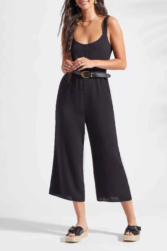 Stunning Fashion Tri 1640XX Button Front Jump Suit