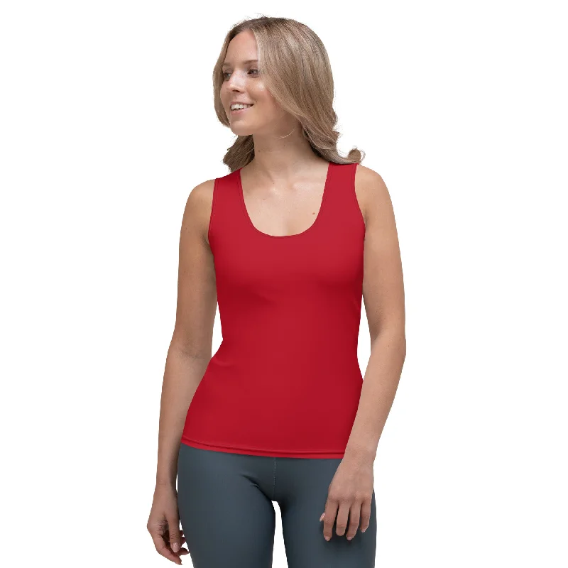 Celebrity Style Scarlet Red Tank Top