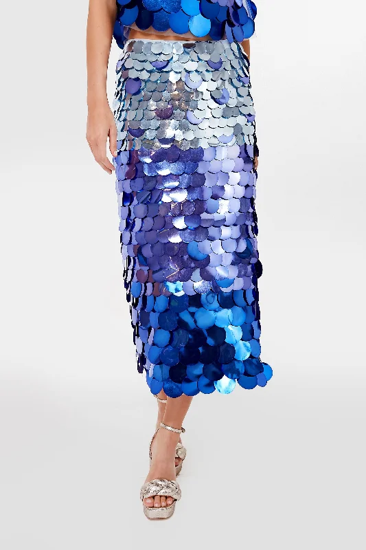 Quality Tailoring Elvira Ombre Circle Midi Skirt